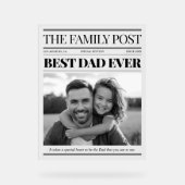 Beste papa ooit krant aangepaste foto acryl bord (Voorkant)