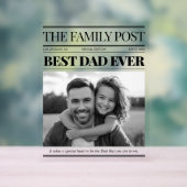 Beste papa ooit krant aangepaste foto acryl bord (Neutraal)