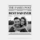Beste papa ooit krant aangepaste foto acryl bord (Voorkant)