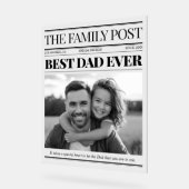 Beste papa ooit krant aangepaste foto acryl bord (Hoek)