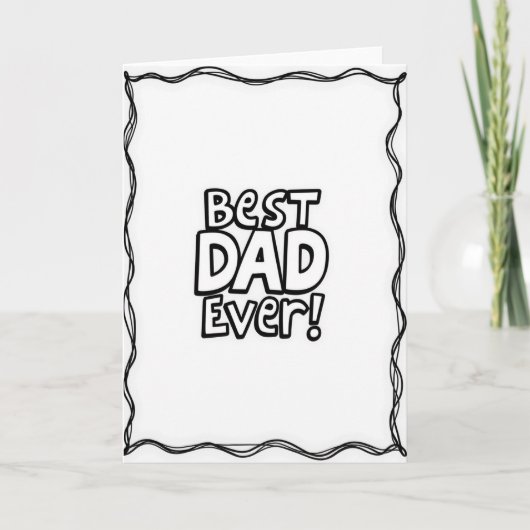 Beste Papa Ooit Kunstkaart Kaart (Voorkant)