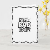 Beste Papa Ooit Kunstkaart Kaart (Gele Bloem)