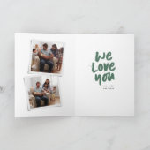 Beste papa ooit leuk koel groen foto Vaderdag Kaart (Binnen)