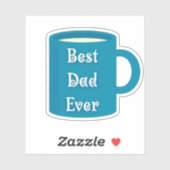 Beste papa ooit, leuk script Vaders Day Coffee mok Sticker (Vel)