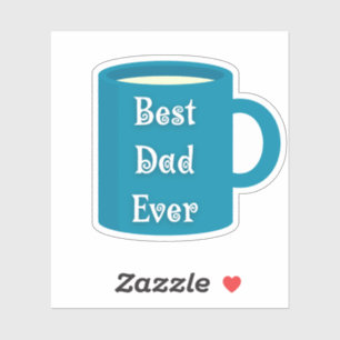 Beste papa ooit, leuk script Vaders Day Coffee mok Sticker