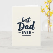 Beste Papa Ooit Marine Script Kaart (Gele Bloem)