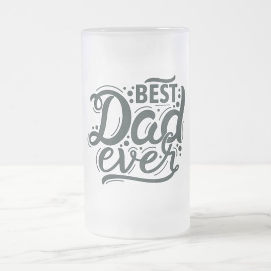 Beste Papa Ooit Matglazen Bierpul Matglas Bierpul (Center)