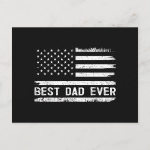 Beste Papa Ooit met Amerikaanse Vlag Cadeaus Vader Briefkaart