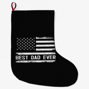 Beste Papa Ooit met Amerikaanse Vlag Cadeaus Vader Grote Kerstsok
