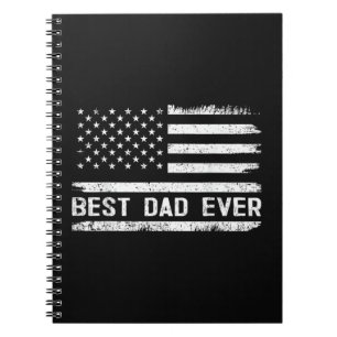 Beste Papa Ooit met Amerikaanse Vlag Cadeaus Vader Notitieboek