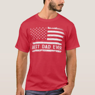 Beste Papa Ooit met Amerikaanse Vlag Cadeaus Vader T-shirt