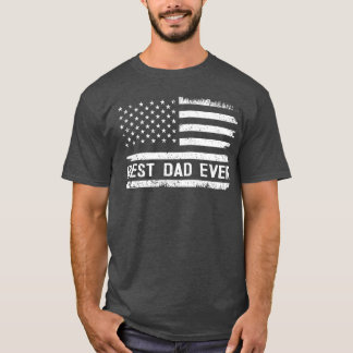 Beste papa ooit met Amerikaanse vlag cadeaus vader T-shirt