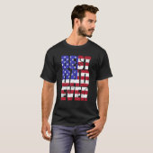 Beste papa ooit met Amerikaanse vlag vaderu2019s D T-shirt (Voorkant volledig)