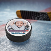 Beste papa ooit | Met de hand geletterde foto Hockey Puck