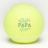 Beste papa ooit | Met de hand geletterde foto Tennisballen (Voorkant)