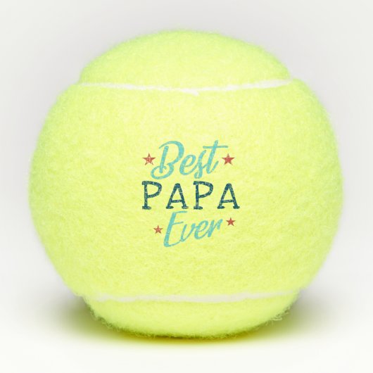 Beste papa ooit | Met de hand geletterde foto Tennisballen (Voorkant)