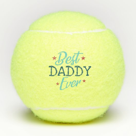 Beste papa ooit | Met de hand geletterde foto Tennisballen (Voorkant)