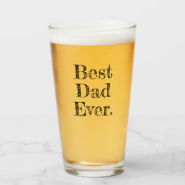 Beste papa ooit met de hand getekend typografie glas
