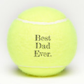 Beste papa ooit met de hand getekend typografie tennisballen (Achterkant)
