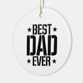 Beste papa ooit met gepersonaliseerde boodschap ke keramisch ornament (Links)