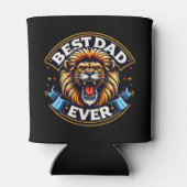 Beste papa ooit met leeuwengeschenk voor Vaderdag Blikjeskoeler (Achterkant)