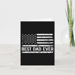 Beste papa ooit met ons Amerikaanse vlag cadeau ma Kaart