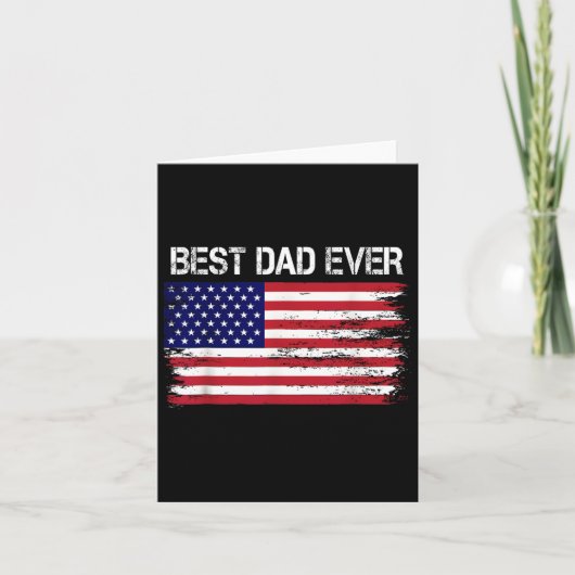 Beste papa ooit met ons Amerikaanse vlag cadeaus V Kaart (Voorkant)