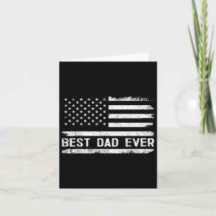 Beste papa ooit met ons Amerikaanse vlag cadeaus v Kaart