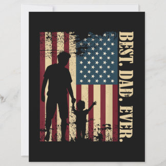 Beste Papa Ooit Met Ons Amerikaanse Vlag Vintage V