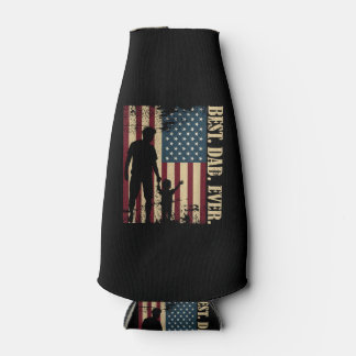 Beste Papa Ooit Met Ons Amerikaanse Vlag Vintage V Flesjeskoeler