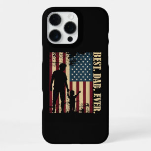Beste Papa Ooit Met Ons Amerikaanse Vlag Vintage V iPhone 16 Pro Max Hoesje