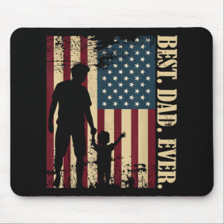 Beste Papa Ooit Met Ons Amerikaanse Vlag Vintage V Muismat