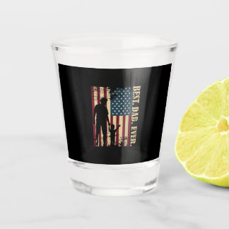 Beste Papa Ooit Met Ons Amerikaanse Vlag Vintage V Shot Glas