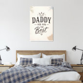 Beste papa ooit Minimaal ontwerp voor vaderdag Canvas Afdruk (Insitu (Slaapkamer))