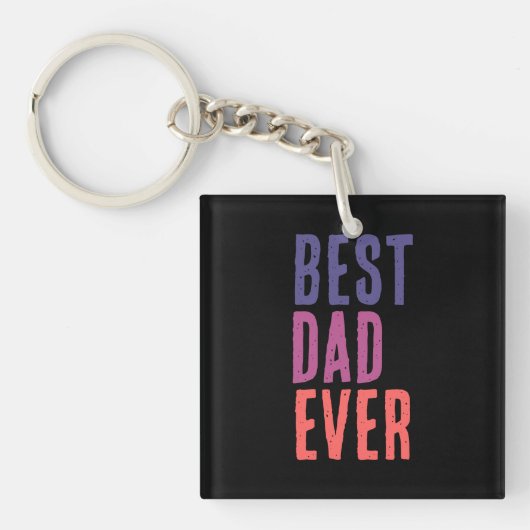 Beste Papa Ooit Minimalistisch Cool Professioneel Sleutelhanger (voorkant)