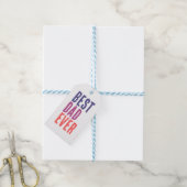 Beste papa ooit Minimalistische Cool Professionele Cadeaulabel (Met Touw)