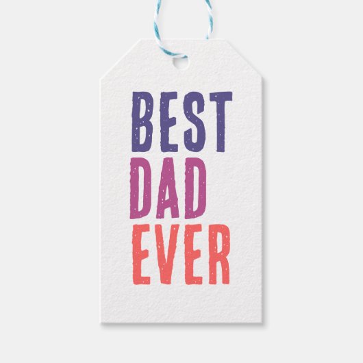 Beste papa ooit Minimalistische Cool Professionele Cadeaulabel (Voorkant)