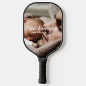 Beste papa ooit | Modern 2 foto Pickleball Paddle (Achterkant)