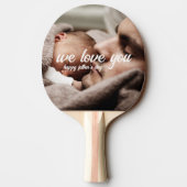 Beste papa ooit | Modern 2 foto Tafeltennisbatje (Achterkant)