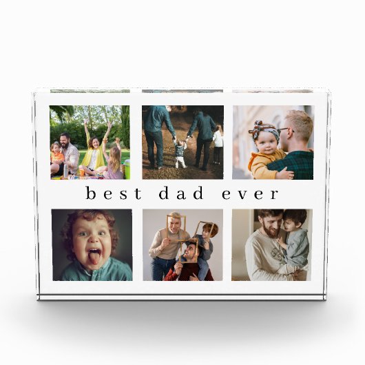 Beste papa ooit | Modern collage fotoblok (Voorkant)