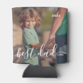 Beste papa ooit Modern Eenvoudig Speels Script Fot Blikjeskoeler (Achterkant)