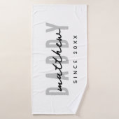 Beste papa ooit Modern Elegant Eenvoudige Vaderdag Badhanddoek (Badhanddoek)