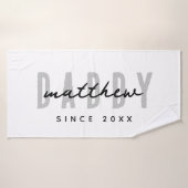 Beste papa ooit Modern Elegant Eenvoudige Vaderdag Badhanddoek (Badhanddoek)
