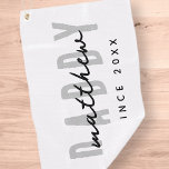 Beste papa ooit Modern Elegant Eenvoudige Vaderdag Golfhanddoek<br><div class="desc">Dit eenvoudige en moderne ontwerp bestaat uit san serif typografie.</div>