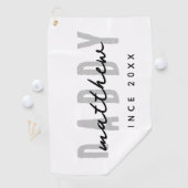 Beste papa ooit Modern Elegant Eenvoudige Vaderdag Golfhanddoek (Insitu)