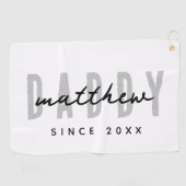 Beste papa ooit Modern Elegant Eenvoudige Vaderdag Golfhanddoek (Horizontaal)