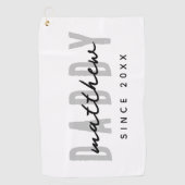 Beste papa ooit Modern Elegant Eenvoudige Vaderdag Golfhanddoek (Voorkant)