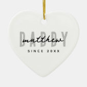 Beste papa ooit Modern Elegant Eenvoudige Vaderdag Keramisch Ornament (Voorkant)