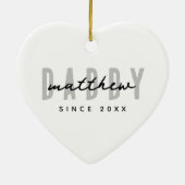 Beste papa ooit Modern Elegant Eenvoudige Vaderdag Keramisch Ornament (Achterkant)