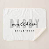 Beste papa ooit Modern Elegant Eenvoudige Vaderdag Sherpa Deken (Voorkant (horizontaal))